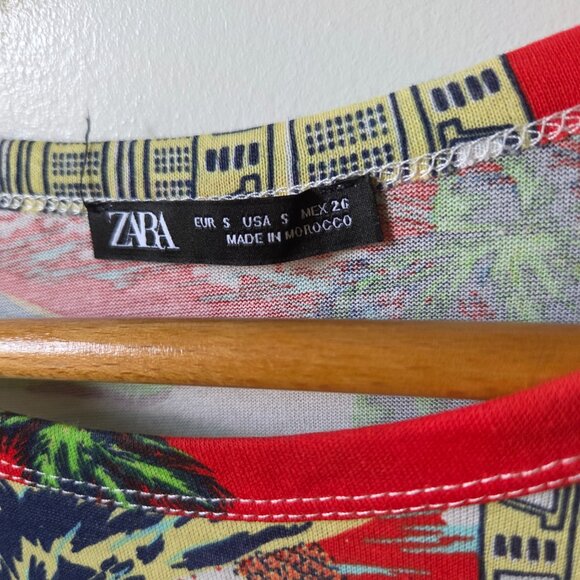 EUC LIKE NEW ZARA PRINTED CREW NECK TEE SIZE SMALL - Picture 14 of 16